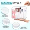 Sanwuta 10 Pcs Hard Zipper Case Clear Hard Pouch, M, Clear view 3