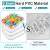 Sanwuta 10 Pcs Hard Zipper Case Clear Hard Pouch, M, Clear view 4