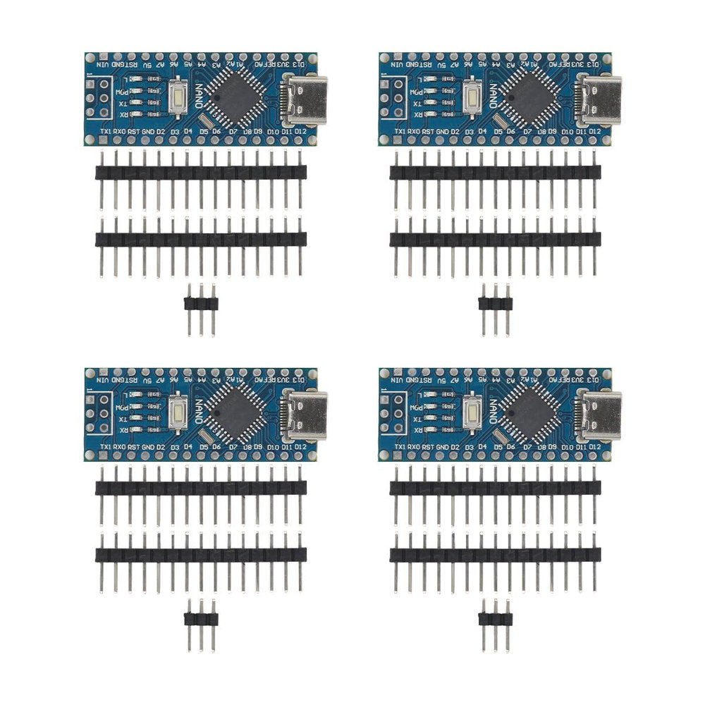 4pcs Nano V3.0 ATmega 328P Development Board CH340 Serial Driver Type-C Interface Compatible with Arduino