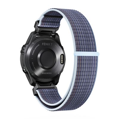 20MM 22MM 26MM Watch Band for Garmin Fenix 8 AMOLED/Solar 47mm 51mm, Nylon Sports Strap for Fenix 8 43mm Fenix 8 Solar 51mm Watch Strap (Blue, Quick Fit 22MM)