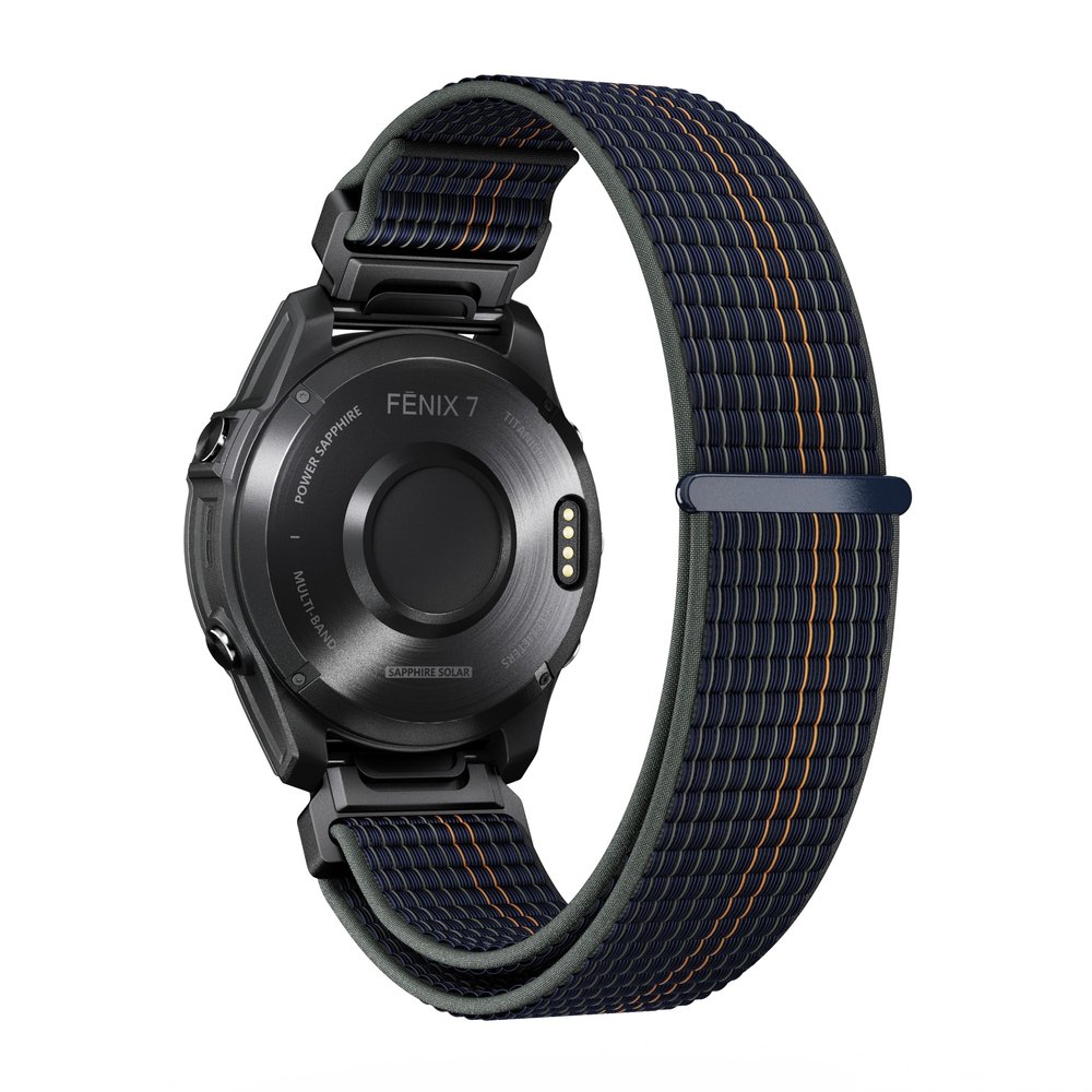 20MM 22MM 26MM Watch Band for Garmin Fenix 8 AMOLED/Solar 47mm 51mm, Nylon Sports Strap for Fenix 8 43mm Fenix 8 Solar 51mm Watch Strap (Black Brown, Quick Fit 22MM)