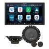Alpine iLX-W650 7" Multimedia Receiver & A Pair of Midwoofer & Tweeter SXE-1751S 6.5" Component Speaker Bundle  Apple CarPlay, Android Auto, Bluetooth, 440W Peak Power, and Mylar-Titanium Tweeters view 1