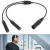 Aviation Headset Adapter, General Aviation Jacks to Female 5Pin XLR Headset Connector, Aviation Headset Ga Dual Plug to for 5 Pin XLR for Most of Aviation Headsets view 4