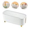 LIFKICH Cable Organizer Box Decorative Storage Boxes for Wires Cord Organizer Box Cable Bin Cable Management Box White Cable Management Box Lid Protects view 4
