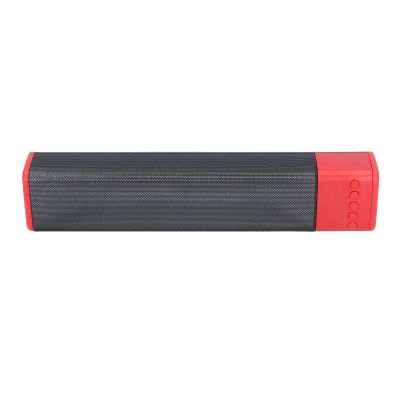 Cordless Soundbar, RGB Bluetooth Home Theater Sound Stereo Sound Speaker Bar, for Gaming Music Movies, Supports BT, USB, AUX, Small Memory Card Playback (Red)