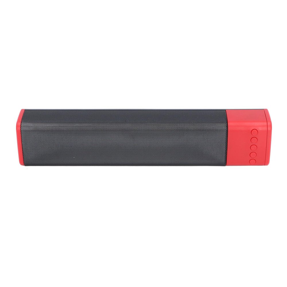 Cordless Soundbar, RGB Bluetooth Home Theater Sound Stereo Sound Speaker Bar, for Gaming Music Movies, Supports BT, USB, AUX, Small Memory Card Playback (Red)
