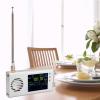 TEF6686 Portable Radio SW, CB, VHF, UHF, WX, AIR, LW, MW, SSB AM Receiver, for Dev Beta, 3.2 Inch LCD Screen, Pocket Retro Mini Radio Rechargeable (Silver) view 4