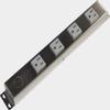 12 Stainless Steel Hardwired Power Strip (NO Power Cord), 4 Vertical Outlets (NOT Tamper Resistant), with Ears (with mounting tabs on Both Ends), 15A (NOT a 20 Amp Unit) view 1