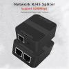 Gigabit Internet Splitter, RJ45 1 in 2 Out 1000Mbps USB C Power, Safe Stable Signal LAN Splitter, with USB Cable for Switch TV PC view 2
