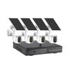 AKAVIG 4CH 4MP Outdoor Solar Power Home Security Camera System, Wireless WiFi CCTV Surveillance NVR Kit with Automatic Rotation Tracking, Color Night Vision, Human Detection view 1
