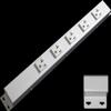 16 Hardwired Power Strip (NO Power Cord), 5 Vertical 20A Outlets (NOT Tamper Resistant), with Ears (with mounting tabs on Both Ends), a 20 Amp Unit, White view 1