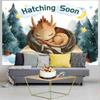 10X8ft Dragon Baby Shower Photo Backdrop Photography Background, Hatching Soon Magic Dragons Theme Backdrops Photo Booth Prop Decorations Wall Decor Banner Tablecloth view 4