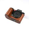 Uchandmade Handmade Genuine Leather Camera Half Case for Leica SL3/Leica SL3s Case - Top Layer Cowhide Body + Metal Base Plate - Hand Shank Design (Jet Brown) view 2