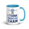 I Think Therefore I HAM Radio Coffee Mug | Gift for Ham Radio Operator Ham Radio Gifts | Amateur Radio Gifts | Amateur Radio Mug view 1