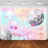 10X10ft in My Birthday Era Photo Backdrop Photography Background for Girls, Music Superstar Backdrops Photo Booth Prop Decorations Wall Decor Banner Tablecloth view 1