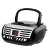 Memorex AM/FM Top Loading CD Player | Portable Stereo with Programmable Memory | Auxiliary Input and LED Display (Black, Retro CD Boombox) view 1