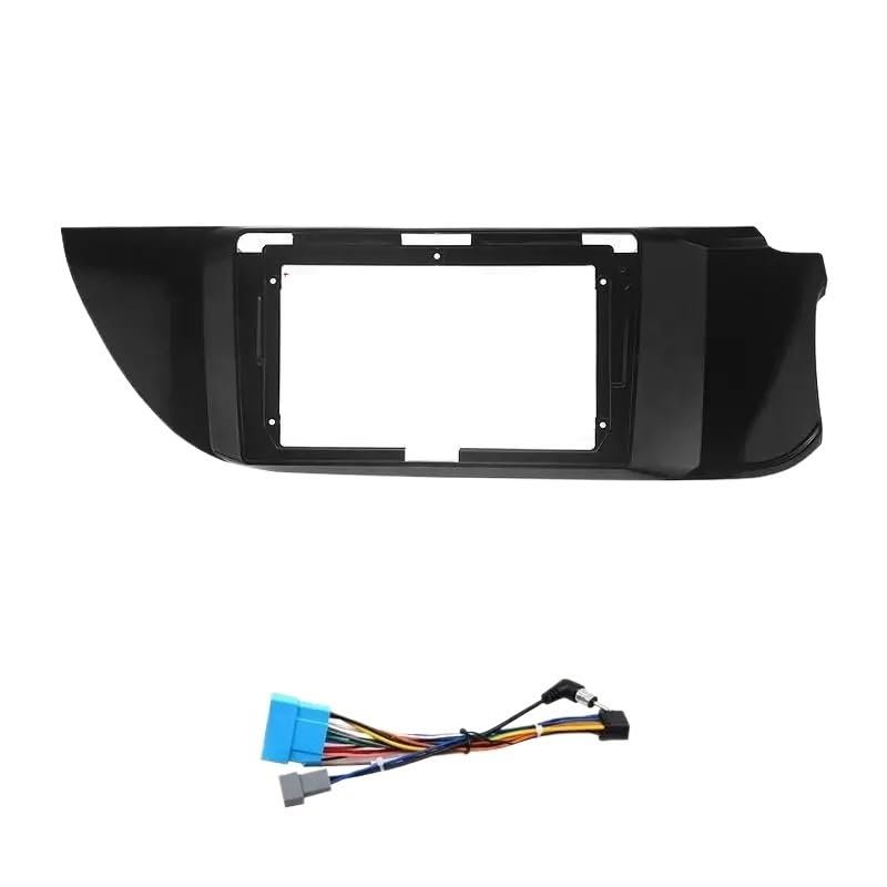 9 Inch Car Frame Fascia Adapter Compatible with Suzuki Alto 800 2015-2019 Android Radio Dash Fitting Panel Kit(Frame Cable)