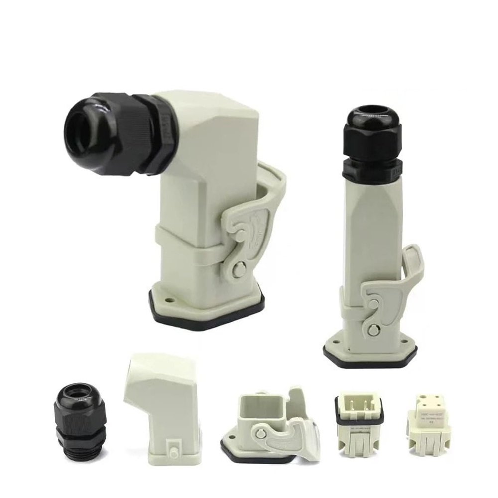 BHUPWZE HDC-HA Heavy Duty Connector 4/5/6/8 Pins Industrial Waterproof Aviation Socket Plug Plastic Housing 250V 10A/16A(5 pins)