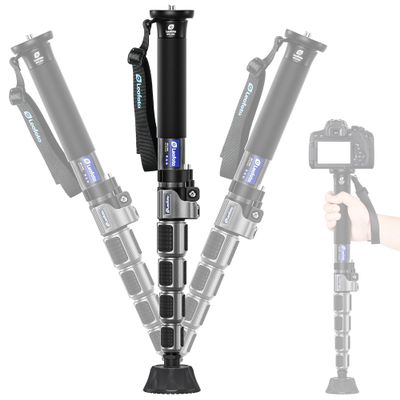 LEOFOTO Carbon Fiber Camera Monopod, Lightweight Travel Monopod with Quick Lock System for DSLR, DV, Video Camcorder, Phone Holder, Weight 0.6kg/1.32lb, Maximum Load 30kg/66lb