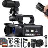 KLIOMAX 4K/6K Video Camera Camcorder  64MP Vlogging Camera for YouTube, 60FPS, 18X Zoom  with Mic, LED Light, Tripod & 264GB Cards  WiFi, Webcam Bundle view 1