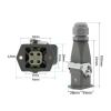 BHUPWZE Heavy Duty Connector 4 (3 + 1) 10A 250V HA-004-2 Top-line Hot Channel Air Plug view 2