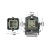 BHUPWZE Heavy Duty Connector 4 (3 + 1) 10A 250V HA-004-2 Top-line Hot Channel Air Plug view 3