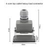 BHUPWZE Rectangle Heavy Duty Connector HDC-HE-04/6/16/20/24/32/48 Core Pins Aviation Industry Plug Socket Waterproof Connector 500V 16A(4 core top line) view 2