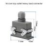 BHUPWZE Rectangle Heavy Duty Connector HDC-HE-04/6/16/20/24/32/48 Core Pins Aviation Industry Plug Socket Waterproof Connector 500V 16A(16 core top line) view 2
