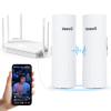 UeeVii CPE450 Wireless Bridge and WR3000K WiFi Router Kit, 5.8G 3KM Point to Point Wireless Bridge Outdoor to Shop Barn Garage Building Network Kit Solution, Outdoor WiFi Bridge(2PCS), Plug and Play view 1
