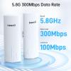 UeeVii CPE450 Wireless Bridge and WR3000K WiFi Router Kit, 5.8G 3KM Point to Point Wireless Bridge Outdoor to Shop Barn Garage Building Network Kit Solution, Outdoor WiFi Bridge(2PCS), Plug and Play view 2