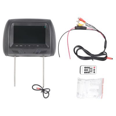 Universal Car Player, Headrest Monitor for Car 7 in Adjustable Headrest LCD Video Player Auto Car Headrest Monitor MP5 Video Media(Black)