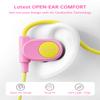 Mehomeli Kid Headphones for School, Air Conduction Open Ear Headphones, 3.5mm Jack Wired Cord, Ultra-Comfort, Ergonomic and Lightweight Design Perfect for School and Outdoor Activities-Yellow Pink view 2