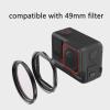 JAOCDOEN Camera Lens Filter Holder Lens Filter Adapter Ring for 49mm Filters Aluminum Action Camera Lens Filter Holder Protective Frame for Ace Pro view 3