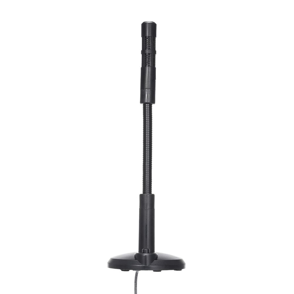 Ymiko USB Computer Microphone, Plug & Play Desktop Omnidirectional Condenser PC Laptop Mic Microphone Professional Black Noise Cancelling Omnidirectional Mic for Online Meetings Gaming