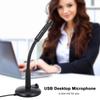 Ymiko USB Computer Microphone, Plug & Play Desktop Omnidirectional Condenser PC Laptop Mic Microphone Professional Black Noise Cancelling Omnidirectional Mic for Online Meetings Gaming view 2