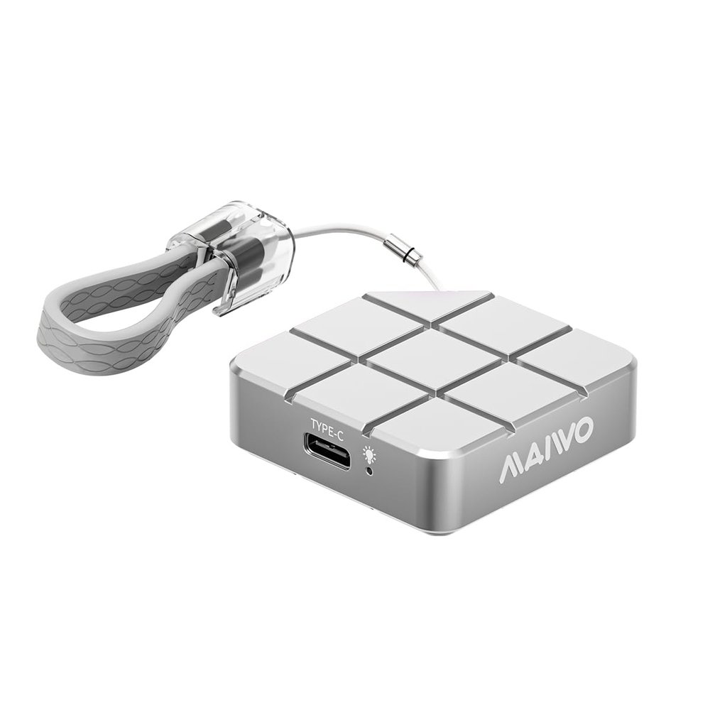 MAIWO 512GB Portable External Solid State Drive Build-in M.2 2230 PCIe NVMe SSD, USB C 3.2 Up to 1050MB/s, Mini Cute PSSD for iPhone 15 16 17 Pro Max MacBook Pro Air, Aluminum (Silver)