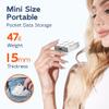 MAIWO 512GB Portable External Solid State Drive Build-in M.2 2230 PCIe NVMe SSD, USB C 3.2 Up to 1050MB/s, Mini Cute PSSD for iPhone 15 16 17 Pro Max MacBook Pro Air, Aluminum (Silver) view 3