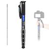 LEOFOTO Camera Monopod Carbon Fiber Portable Compact Lightweight Travel Monopod with Wrist Strap, Silicone Handle, Twist Locks, 5-Section up to 185cm, Max Load 25kg(MPQ-405C) view 1