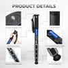 LEOFOTO Camera Monopod Carbon Fiber Portable Compact Lightweight Travel Monopod with Wrist Strap, Silicone Handle, Twist Locks, 5-Section up to 185cm, Max Load 25kg(MPQ-405C) view 2