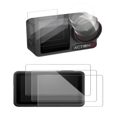 [9 Pack] Screen Protector for DJI Osmo Action 5 Pro,Ultra Clear Tempered Glass Screen Protector + Tempered Glass Lens Protector + Tempered Glass Front LCD Display Film for DJI Osmo Action 5 Pro Accessories