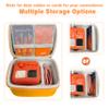 amiumuca Hard Travel Case Compatible with Yoto MiniKids Audio & Music Player,Yoto Card Holder Bag with Adjustable Shoulder Strap for Up To 36 Audiobook Cards,Childrens mini Player.Orange view 3