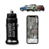 AccuGPS Dual Car Charger, Smart Car Kit AP200. Mobile Locator, Compatible with iOS, USB C 2-in-1 Car Charger, Smartphone Ignition Dual Fast Charging Intelligent Anti-Skid Device view 1