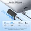 ORICO 512GB Portable SSD, Up to 2000MB/s, USB 3.2 Gen 2x2, Ultra-mini, Compact with 2 in 1 USB C Cable, External Solid State Drives, Reliable Storage for USB C Smartphone, Tablet, PC - B20 view 2