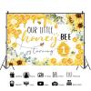 10x6.5ft Happy 1st Birthday Backdrop Our Little Honey Bee is Turning 1 Baby Bee Background Kids Portraits Birthday Party Supplies Wall Cake Table Decoration Children Photo Studio Props view 2