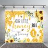 10x6.5ft Happy 1st Birthday Backdrop Our Little Honey Bee is Turning 1 Baby Bee Background Kids Portraits Birthday Party Supplies Wall Cake Table Decoration Children Photo Studio Props view 3