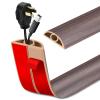 Floor Cord Cover Self Adhesive Cord Hider Floor Extension Cord Covers for Floor Power Cord Protector Cable Management Prevent Cable Trips Cable Cavity 0.32" W x 0.32" H (Brown Walnut Wood, 3.3Ft) view 1
