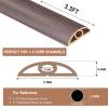 Floor Cord Cover Self Adhesive Cord Hider Floor Extension Cord Covers for Floor Power Cord Protector Cable Management Prevent Cable Trips Cable Cavity 0.32" W x 0.32" H (Brown Walnut Wood, 3.3Ft) view 2