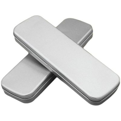 Wiywef Metal Pen Cases Pencil Boxes 2pcs Portable Pen Boxes Tinplate Storage Cases Stationery Organizer Makeup Brush Organizer