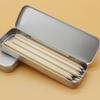 Wiywef Metal Pen Cases Pencil Boxes 2pcs Portable Pen Boxes Tinplate Storage Cases Stationery Organizer Makeup Brush Organizer view 4