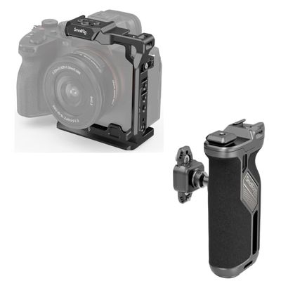 SMALLRIG Camera Half Cage & Rotating Side Handle for Sony Alpha 7R V/IV/S III/1/IV with Quick Release & NATO Rail